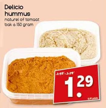 Aanbiedingen Delicio hummus - Delicio - Geldig van 31/07/2017 tot 06/08/2017 bij Agrimarkt
