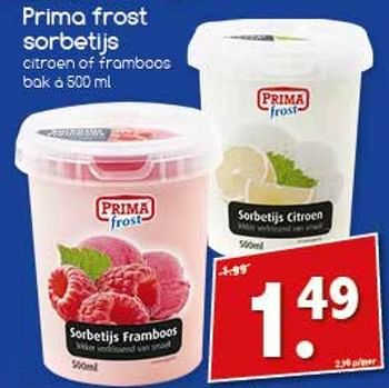 Aanbiedingen Prima frost sorbetijs - Primafrost - Geldig van 31/07/2017 tot 06/08/2017 bij Agrimarkt