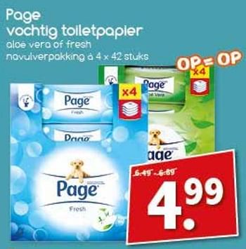 Aanbiedingen Page vochtig toiletpapier - Page - Geldig van 31/07/2017 tot 06/08/2017 bij Agrimarkt