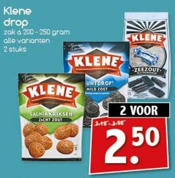 Aanbiedingen Klene drop - Klene - Geldig van 31/07/2017 tot 06/08/2017 bij Agrimarkt
