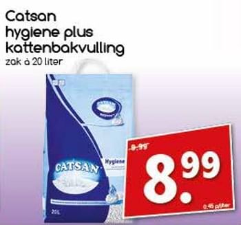 Aanbiedingen Catsan hygiene plus kattenbakvulling - Catsan - Geldig van 31/07/2017 tot 06/08/2017 bij Agrimarkt