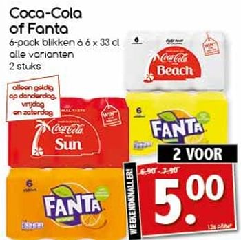 Aanbiedingen Coca cola of fanta - The Coca Cola Company - Geldig van 31/07/2017 tot 06/08/2017 bij Agrimarkt