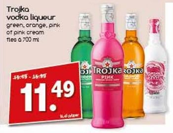 Aanbiedingen Trojka vodka liqueur - Trojka - Geldig van 31/07/2017 tot 06/08/2017 bij Agrimarkt