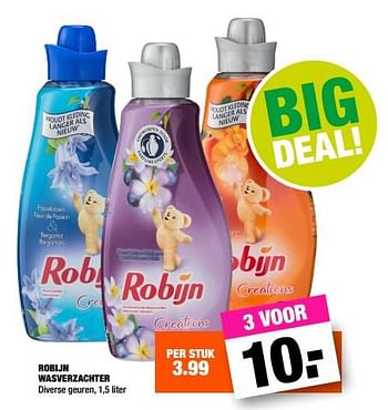 Aanbiedingen Robijn wasverzachter - Robijn - Geldig van 31/07/2017 tot 12/08/2017 bij Big Bazar