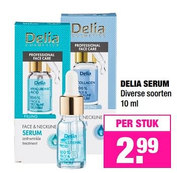 Aanbiedingen Delia serum - Delia Cosmetics - Geldig van 31/07/2017 tot 12/08/2017 bij Big Bazar