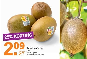 Aanbiedingen Zespri kiwi`s gold - Zespri - Geldig van 31/07/2017 tot 06/08/2017 bij Albert Heijn