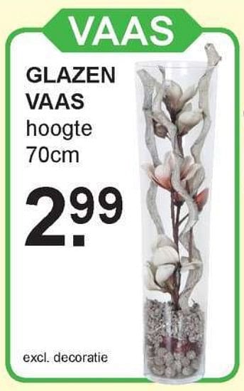 Aanbiedingen Glazen vaas - Huismerk - Van Cranenbroek - Geldig van 31/07/2017 tot 19/08/2017 bij Van Cranenbroek