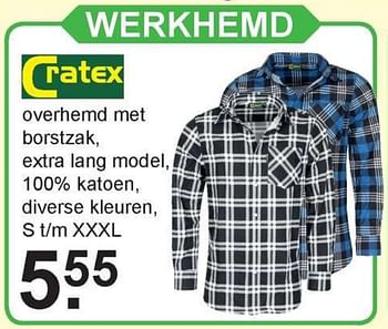 Aanbiedingen Werkhemd - Cratex - Geldig van 31/07/2017 tot 19/08/2017 bij Van Cranenbroek