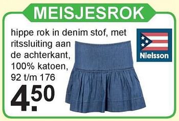 Aanbiedingen Meisjesrok - Nielsson - Geldig van 31/07/2017 tot 19/08/2017 bij Van Cranenbroek