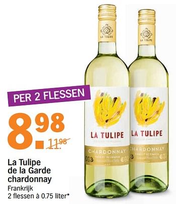 Aanbiedingen La tulipe de la garde chardonnay - Witte wijnen - Geldig van 31/07/2017 tot 06/08/2017 bij Albert Heijn