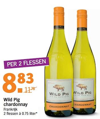 Aanbiedingen Wild pig chardonnay frankrijk - Witte wijnen - Geldig van 31/07/2017 tot 06/08/2017 bij Albert Heijn
