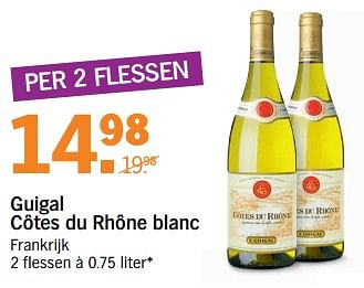 Aanbiedingen Guigal côtes du rhône blanc frankrijk - Witte wijnen - Geldig van 31/07/2017 tot 06/08/2017 bij Albert Heijn