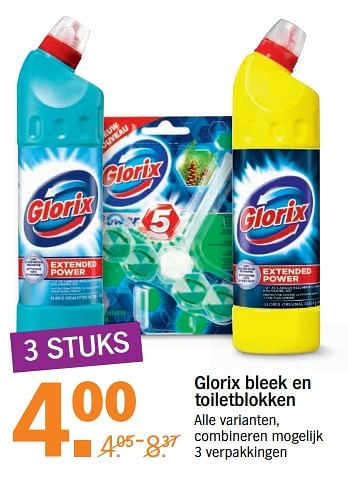 Aanbiedingen Glorix bleek en toiletblokken - Glorix - Geldig van 31/07/2017 tot 06/08/2017 bij Albert Heijn