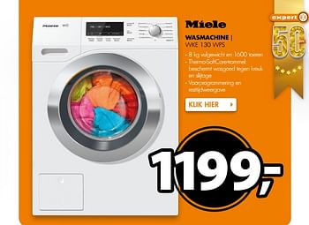 Aanbiedingen Miele wasmachine wke 130 wps - Miele - Geldig van 31/07/2017 tot 06/08/2017 bij Expert