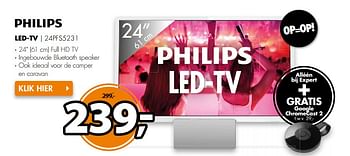 Aanbiedingen Philips led-tv 24pfs5231 - Philips - Geldig van 31/07/2017 tot 06/08/2017 bij Expert