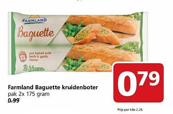 Aanbiedingen Farmland baguette kruidenboter - Farmland - Geldig van 31/07/2017 tot 06/08/2017 bij Jan Linders