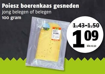 Aanbiedingen Poiesz boerenkaas gesneden jong belegen of belegen - Huismerk Poiesz - Geldig van 31/07/2017 tot 06/08/2017 bij Poiesz