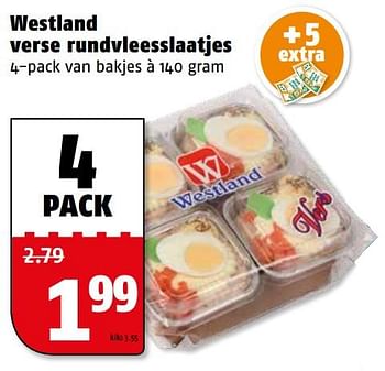 Aanbiedingen Westland verse rundvleesslaatjes - westland - Geldig van 31/07/2017 tot 06/08/2017 bij Poiesz