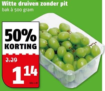 Aanbiedingen Witte druiven zonder pit - Huismerk Poiesz - Geldig van 31/07/2017 tot 06/08/2017 bij Poiesz