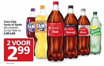 Aanbiedingen Coca-cola, fanta of sprite - The Coca Cola Company - Geldig van 31/07/2017 tot 06/08/2017 bij Jan Linders