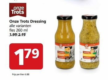 Aanbiedingen Onze trots dressing - Huismerk - Jan Linders - Geldig van 31/07/2017 tot 06/08/2017 bij Jan Linders