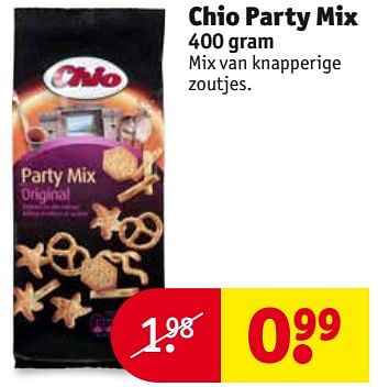 Aanbiedingen Chio party mix - Chio - Geldig van 01/08/2017 tot 06/08/2017 bij Kruidvat
