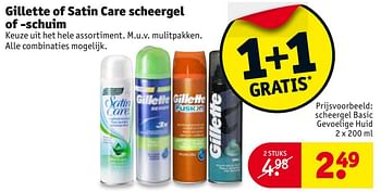Aanbiedingen Scheergel basic gevoelige huid - Gillette - Geldig van 01/08/2017 tot 06/08/2017 bij Kruidvat