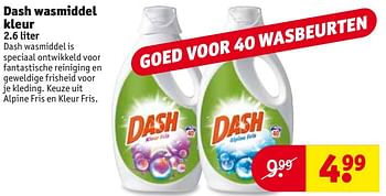 Aanbiedingen Dash wasmiddel kleur - Dash - Geldig van 01/08/2017 tot 06/08/2017 bij Kruidvat