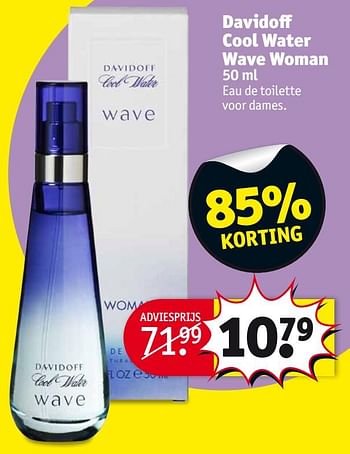 Aanbiedingen Davidoff cool water wave woman - Davidoff - Geldig van 01/08/2017 tot 06/08/2017 bij Kruidvat
