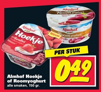 Aanbiedingen Almhof hoekje of roomyoghurt - Almhof - Geldig van 31/07/2017 tot 06/08/2017 bij Nettorama