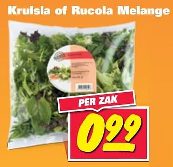 Aanbiedingen Krulsla of rucola melange - Huismerk - Nettorama - Geldig van 31/07/2017 tot 06/08/2017 bij Nettorama