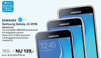 Aanbiedingen Samsung galaxy j3 2016 - Samsung - Geldig van 31/07/2017 tot 13/08/2017 bij Kijkshop