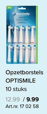 Aanbiedingen Opzetborstels optismile - OptiSmile - Geldig van 31/07/2017 tot 13/08/2017 bij Kijkshop