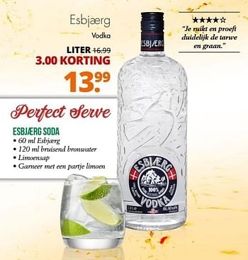 Aanbiedingen Esbjærg vodka - Esbjaerg - Geldig van 31/07/2017 tot 12/08/2017 bij Mitra
