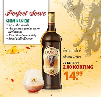 Aanbiedingen Amarula african cream - Amarula - Geldig van 31/07/2017 tot 12/08/2017 bij Mitra