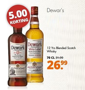 Aanbiedingen Dewar`s 12 yrs blended scotch whisky - Dewar's - Geldig van 31/07/2017 tot 12/08/2017 bij Mitra