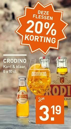 Aanbiedingen Crodino kant + klaar - Crodino - Geldig van 31/07/2017 tot 13/08/2017 bij Gall & Gall