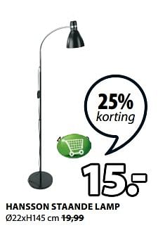 Aanbiedingen Hansson staande lamp - Huismerk - Jysk - Geldig van 31/07/2017 tot 13/08/2017 bij Jysk