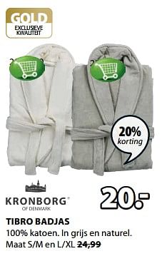 Aanbiedingen Tibro badjas - Kronborg - Geldig van 31/07/2017 tot 13/08/2017 bij Jysk