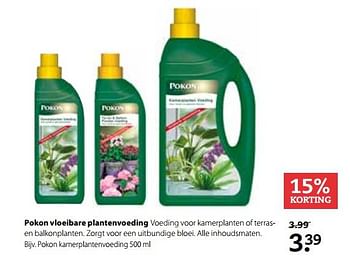 Aanbiedingen Pokon vloeibare plantenvoeding - Pokon - Geldig van 31/07/2017 tot 20/08/2017 bij Boerenbond