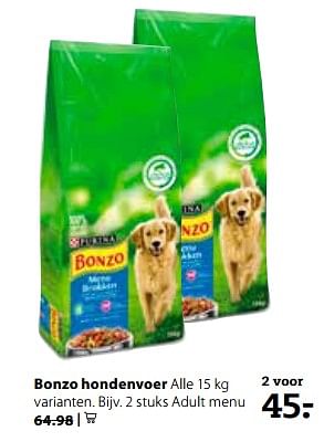 Aanbiedingen Bonzo hondenvoer - Bonzo - Geldig van 31/07/2017 tot 20/08/2017 bij Boerenbond
