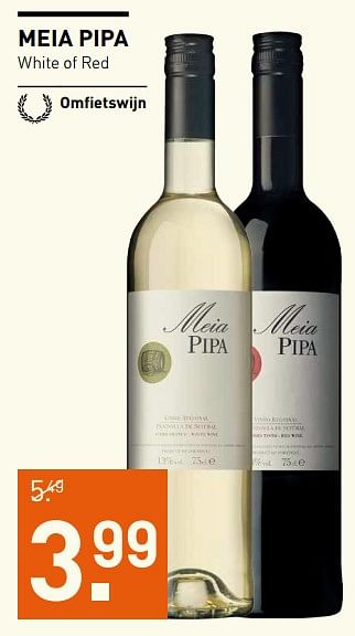 Aanbiedingen Meia pipa white of red - Witte wijnen - Geldig van 31/07/2017 tot 13/08/2017 bij Gall & Gall