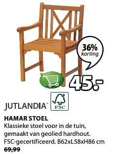 Aanbiedingen Hamar stoel - Jutlandia - Geldig van 31/07/2017 tot 13/08/2017 bij Jysk