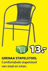 Aanbiedingen Grenaa stapelstoel - Huismerk - Jysk - Geldig van 31/07/2017 tot 13/08/2017 bij Jysk