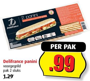 Aanbiedingen Delifrance panini - Delifrance - Geldig van 02/08/2017 tot 08/08/2017 bij Boni Supermarkt