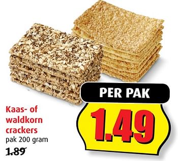 Aanbiedingen Kaas of waldkorn crackers - Huismerk - Boni Supermarkt - Geldig van 02/08/2017 tot 08/08/2017 bij Boni Supermarkt