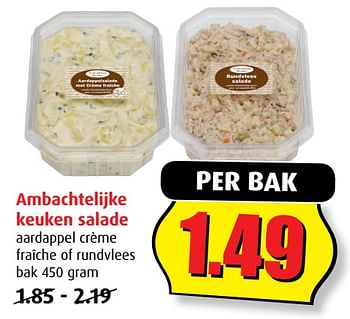 Aanbiedingen Ambachtelijke keuken salade - Huismerk - Boni Supermarkt - Geldig van 02/08/2017 tot 08/08/2017 bij Boni Supermarkt