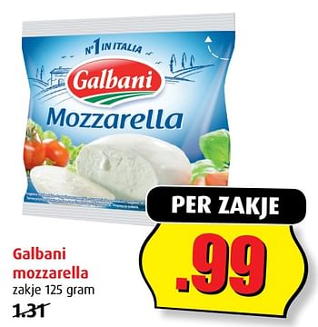 Aanbiedingen Galbani mozzarella - Galbani - Geldig van 02/08/2017 tot 08/08/2017 bij Boni Supermarkt