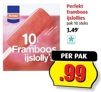 Aanbiedingen Perfekt framboos ijslollies - Perfekt - Geldig van 02/08/2017 tot 08/08/2017 bij Boni Supermarkt