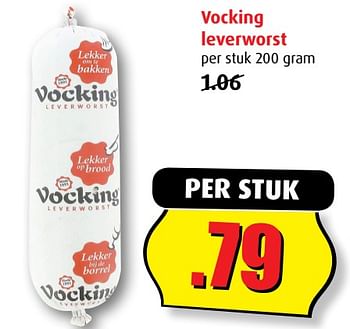 Aanbiedingen Vocking leverworst - Vocking - Geldig van 02/08/2017 tot 08/08/2017 bij Boni Supermarkt